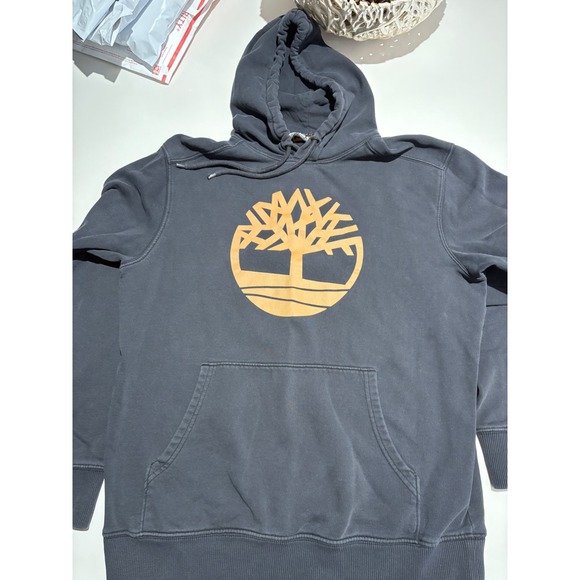 Timberland Pullover Hoodie Classic Logo Front Pocket Sweatshirt‎ M/M - Picture 1 of 9